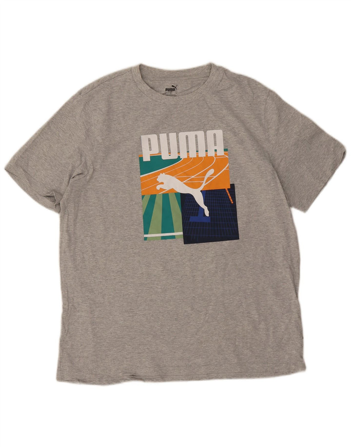 Puma T-Shirt Graphique Homme Grand Gris Coton
