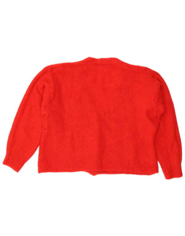 vintage Womens Crop Cardigan Sweater UK 16 Grand Rouge