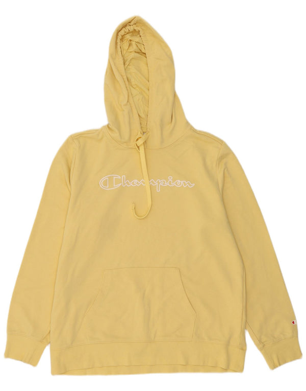 Champion Pull à capuche graphique pour femme UK 20 2XL Jaune Coton