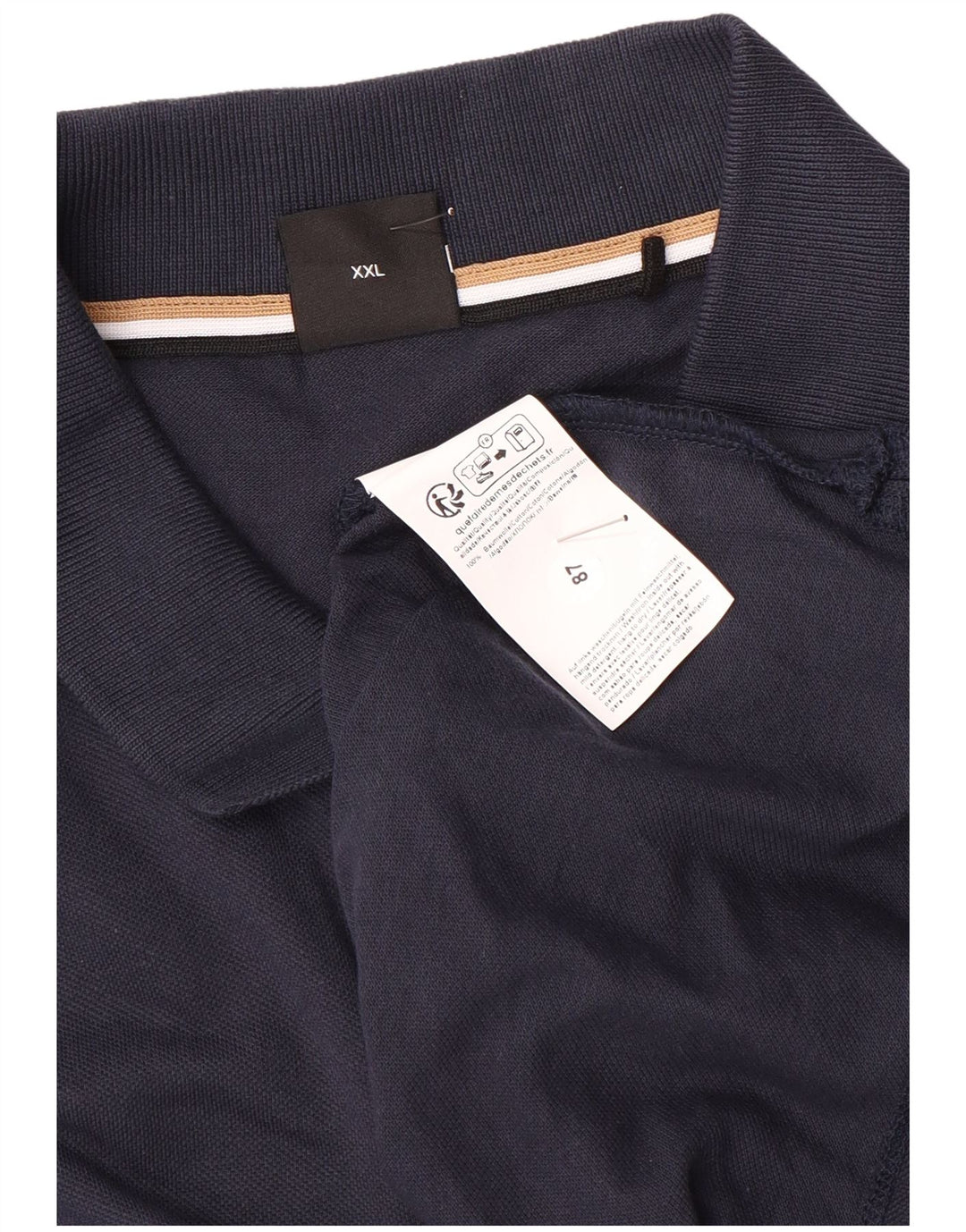 Hugo Boss Polo Homme 2XL Bleu Marine Coton