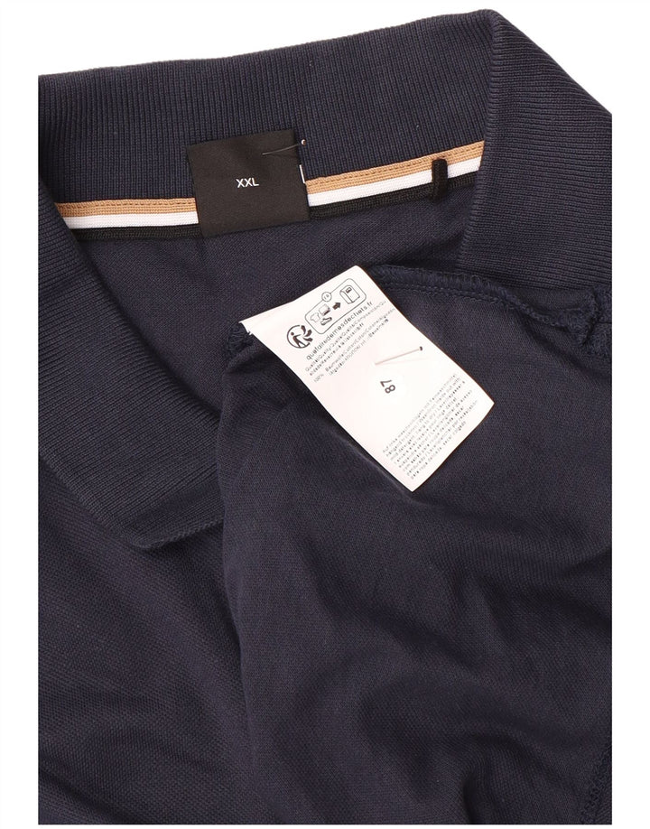 Hugo Boss Polo Homme 2XL Bleu Marine Coton