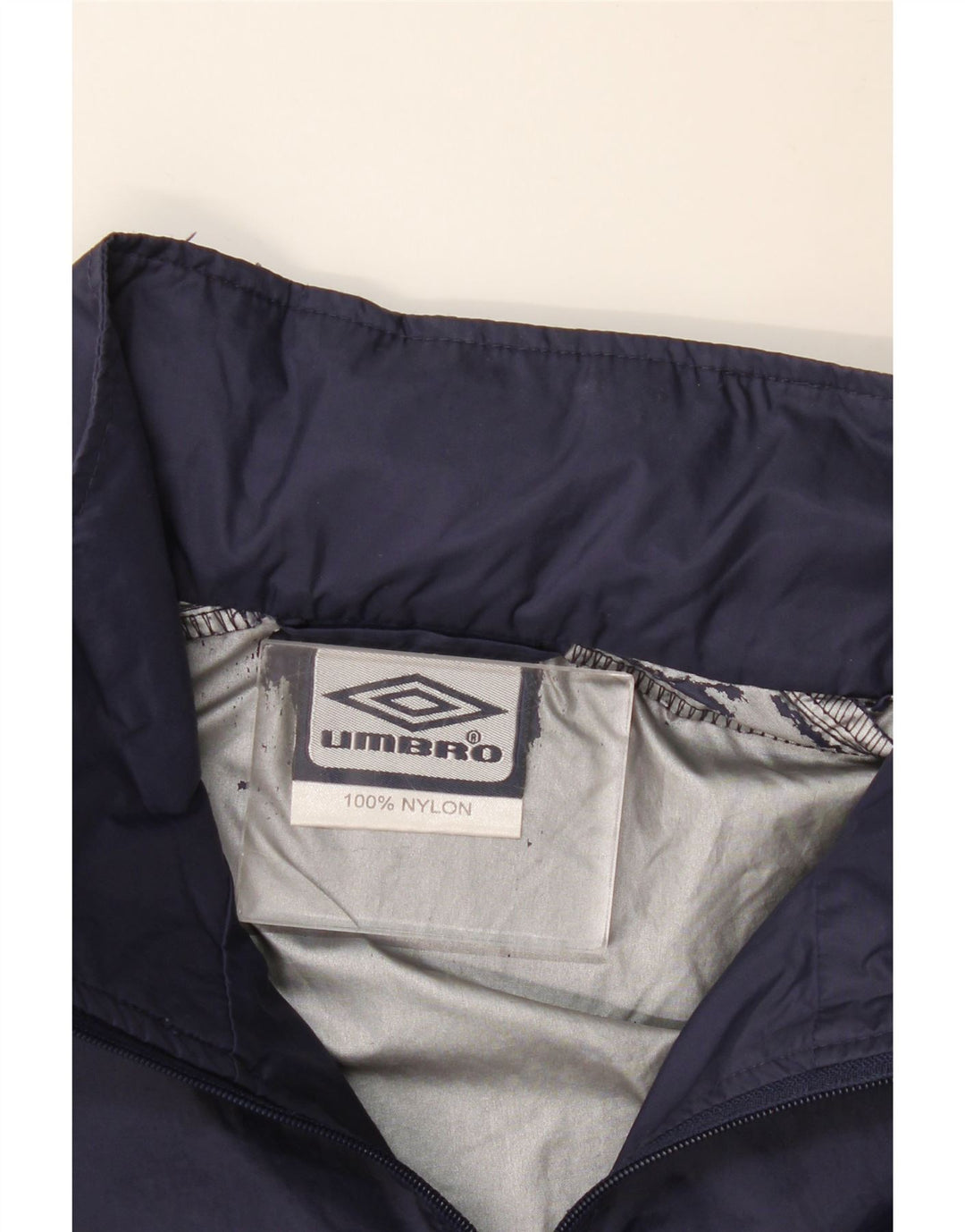 UMBRO Veste de Pluie Homme UK 40 Large Bleu Marine Nylon