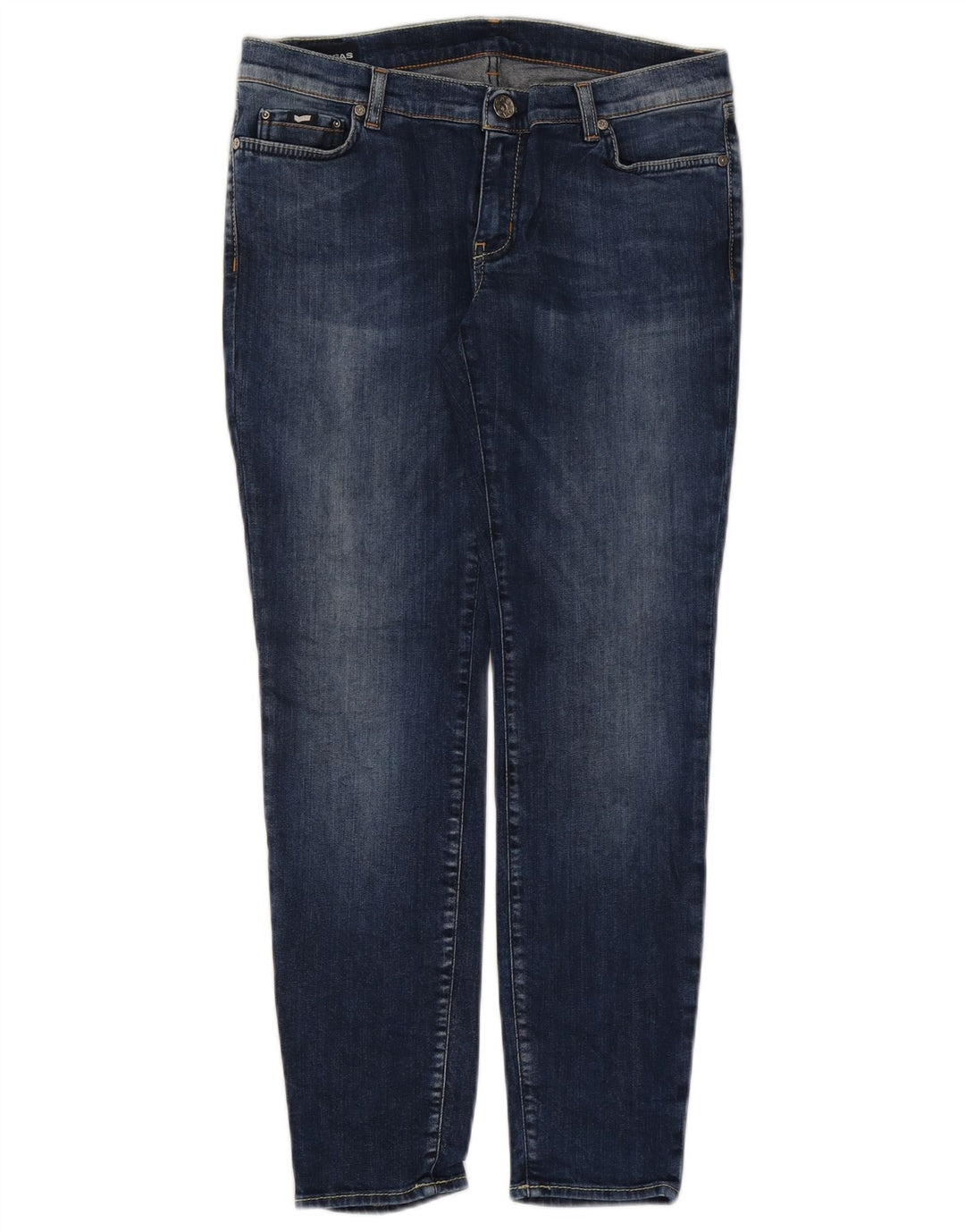 Gas Jean Slim Femme W31 L28 Bleu Coton