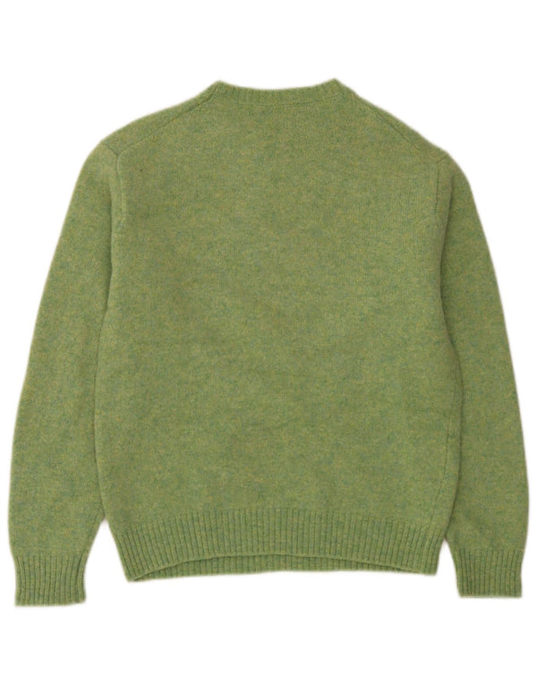 Benetton Pull ras du cou pour femme UK 16 Grande laine verte
