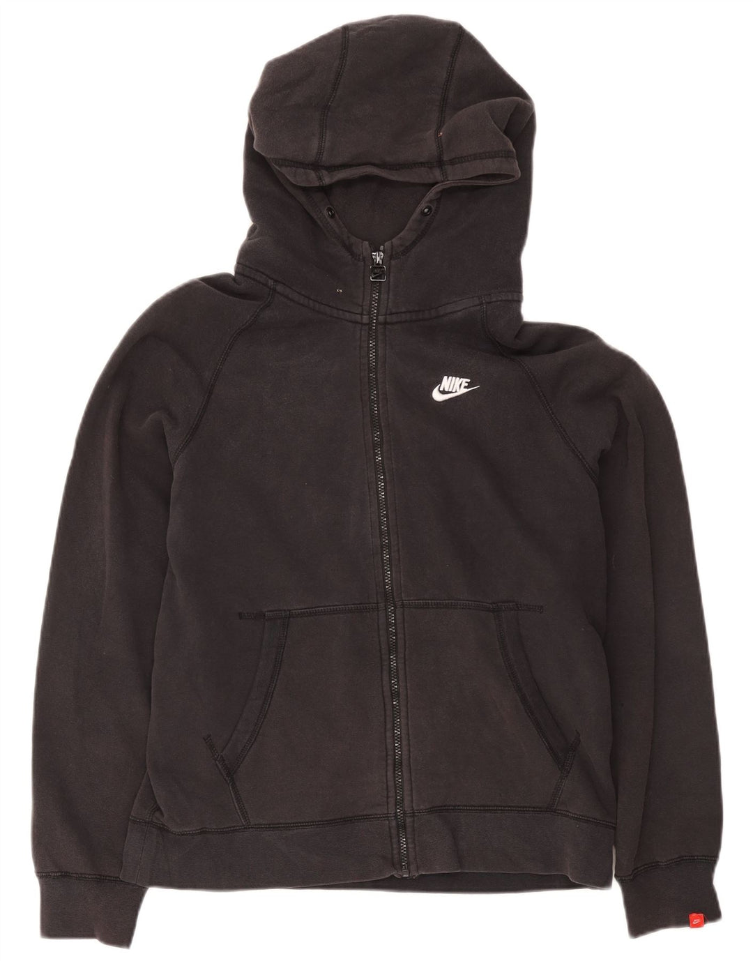 Nike Pull à capuche zippé pour homme Grand coton noir