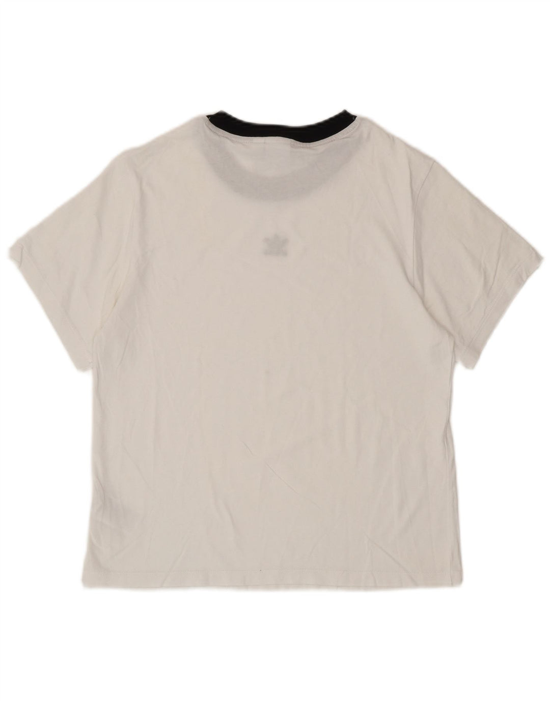 ADIDAS T-shirt surdimensionné pour femme UK 8 Petit coton blanc