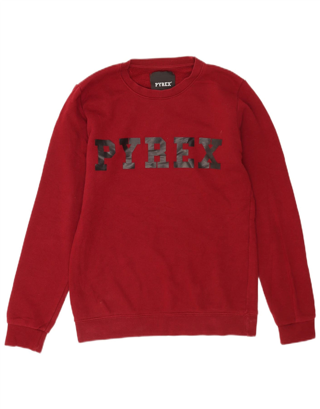 Pyrex Sweat-shirt graphique pour homme Petit coton bordeaux