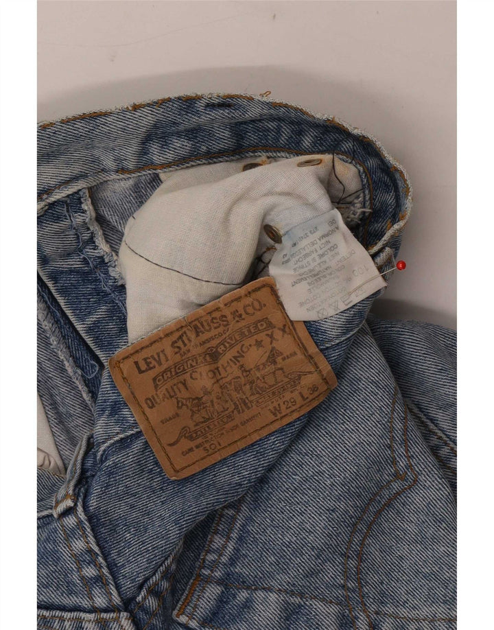 Levi's Short en Jean 501 Femme W29 Bleu Moyen Coton