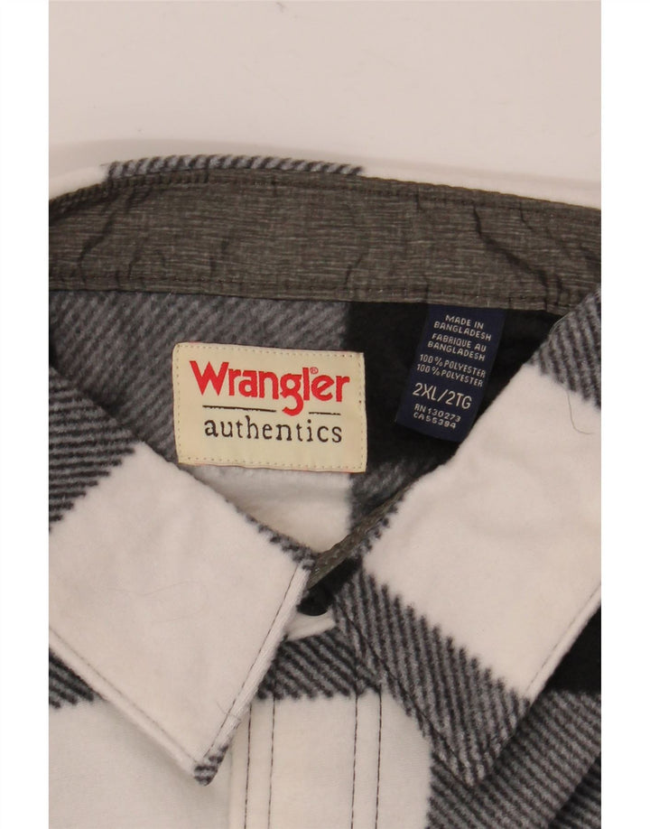 Wrangler Chemise polaire pour homme 2XL en polyester vichy noir