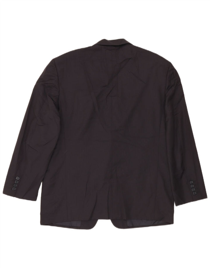 Marks & Spencer Veste blazer à 2 boutons pour homme UK 42 XL Bleu marine Laine vierge