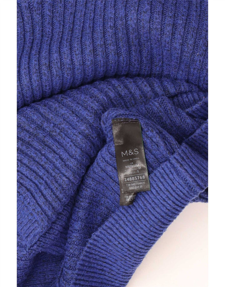 Marks & Spencer Pull à capuche pour femme UK 14 Bleu moyen Polyester