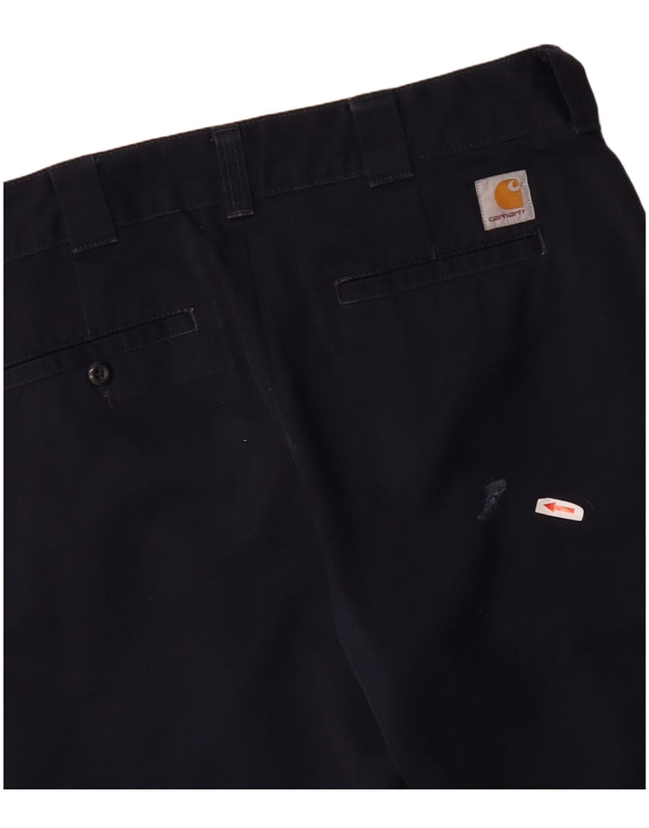 Carhartt Short Chino Wip W30 Homme Bleu Marine Moyen Polyester