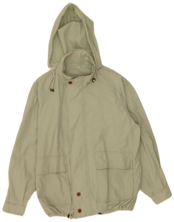 veste bomber à capuche vintage pour hommes UK 42 XL Polyester vert