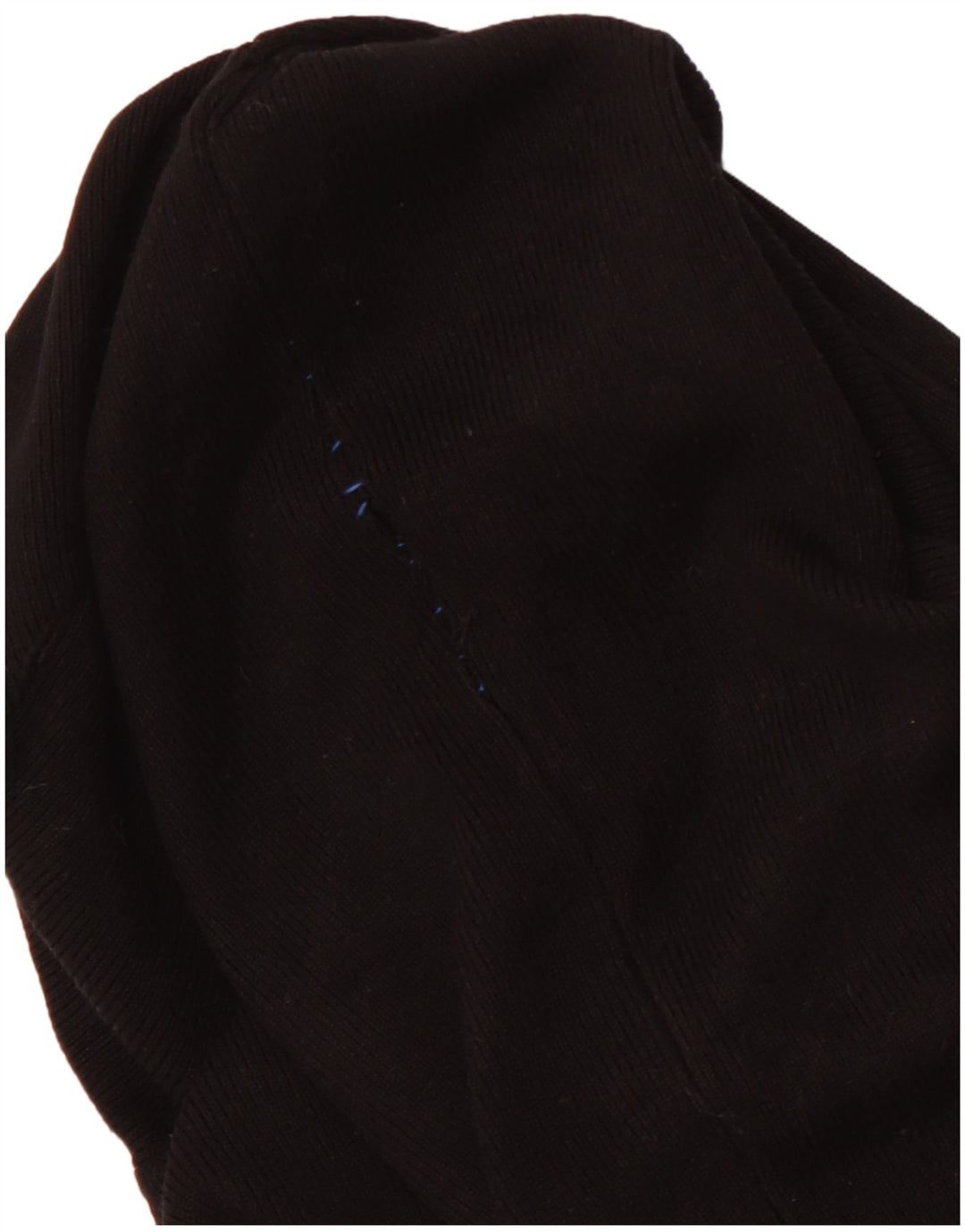 ZARA Femme Pull court à col roulé UK 12 Medium Noir Viscose