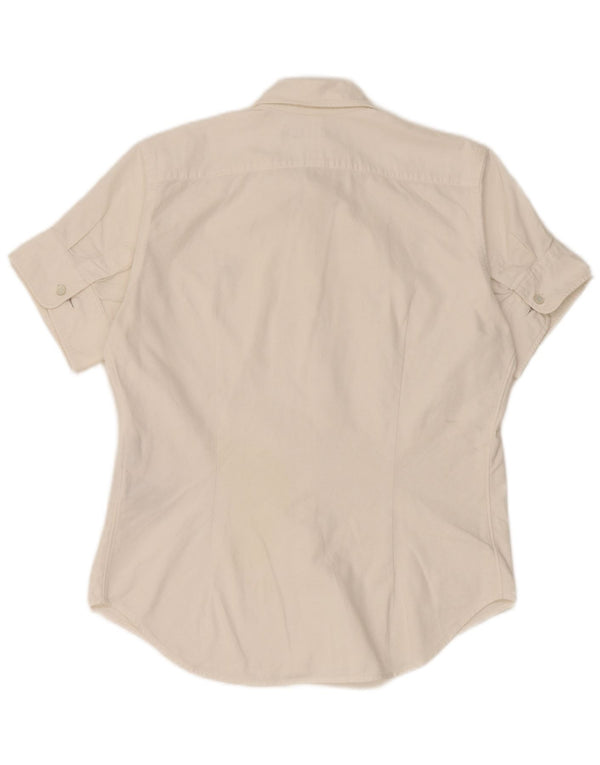 Ralph Lauren Chemise à manches courtes pour femme US 10 Grand coton blanc