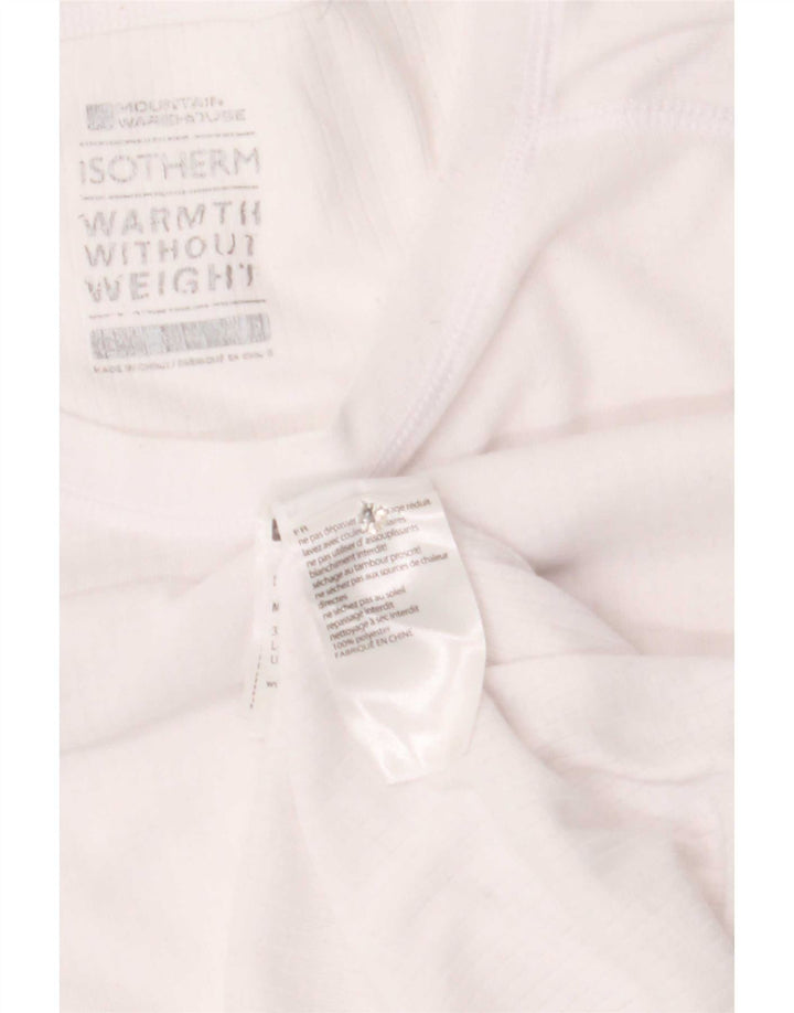 Mountain Warehouse Haut à manches longues pour femme UK 46 Large Blanc Polyester