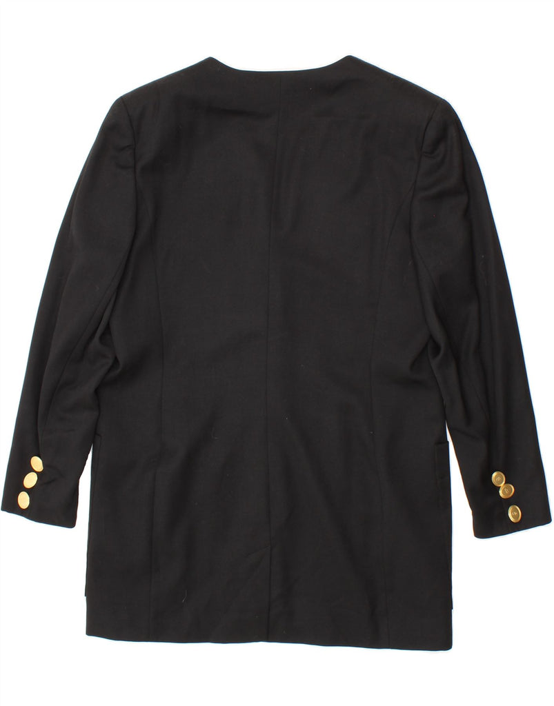 CHRISTIAN DIOR Womens 3 Button Blazer Jacket US 14 XL Black Vintage Christian Dior and Second-Hand Christian Dior from Messina Hembry 