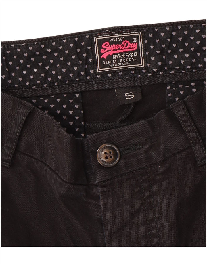 SUPERDRY Pantalon Chino Slim Femme Petit W27 L31 Noir