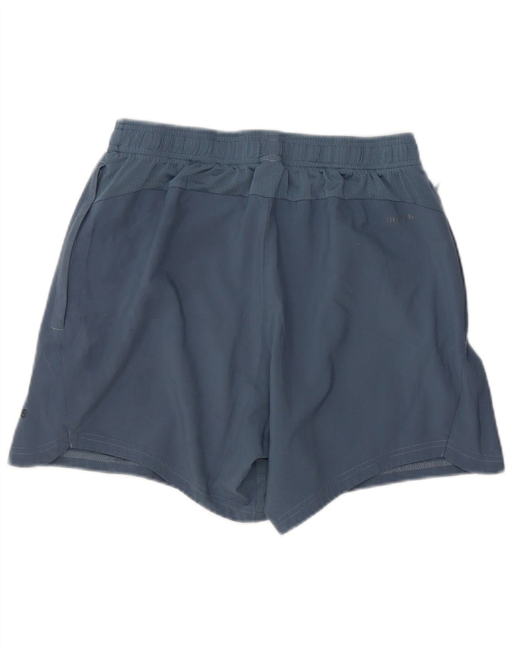 Adidas Short de sport pour femme UK 12 Bleu moyen Polyester