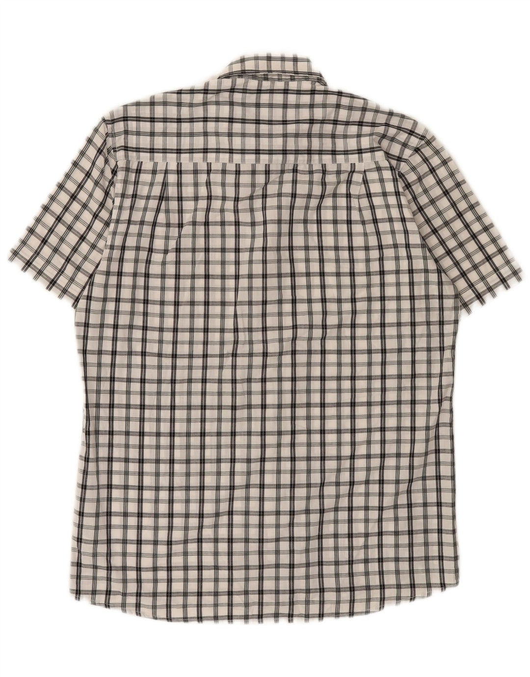 Pierre Cardin Chemise à manches courtes pour homme, coupe régulière, carreaux blancs moyens