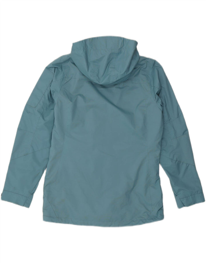 IGUANA Veste de pluie à capuche pour femme EU 40 Bleu moyen Nylon