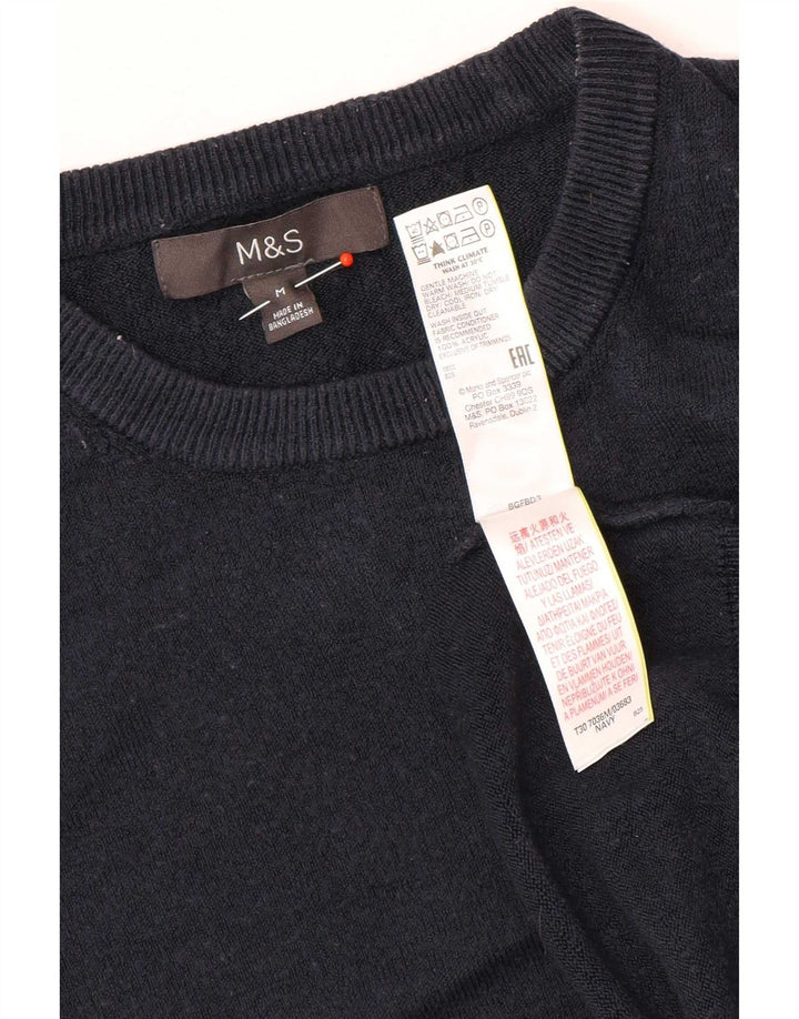 Marks & Spencer Pull Col Rond Homme Bleu Marine Moyen Acrylique