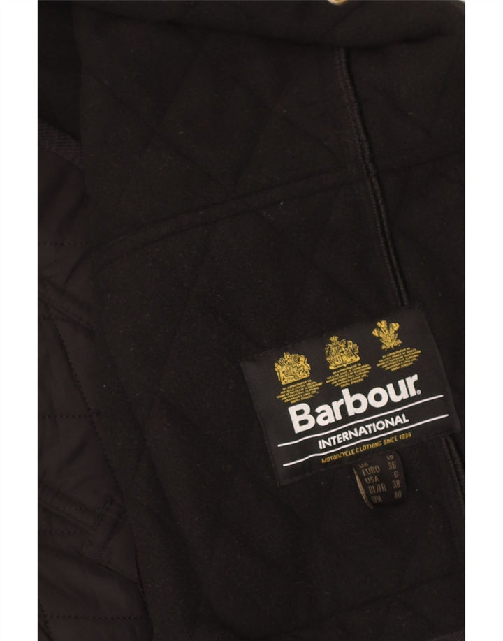 Barbour Veste matelassée militaire pour femme UK 10 Small Noir Polyester