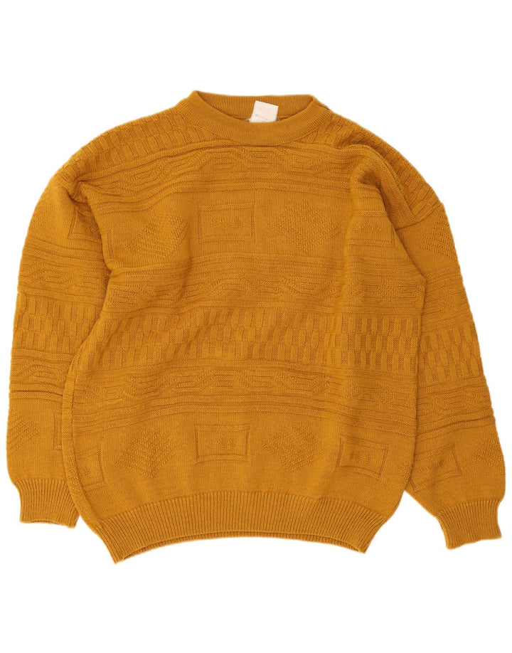 vintage Homme Col Roulé Pull Pull IT 48/50 Jaune Moyen