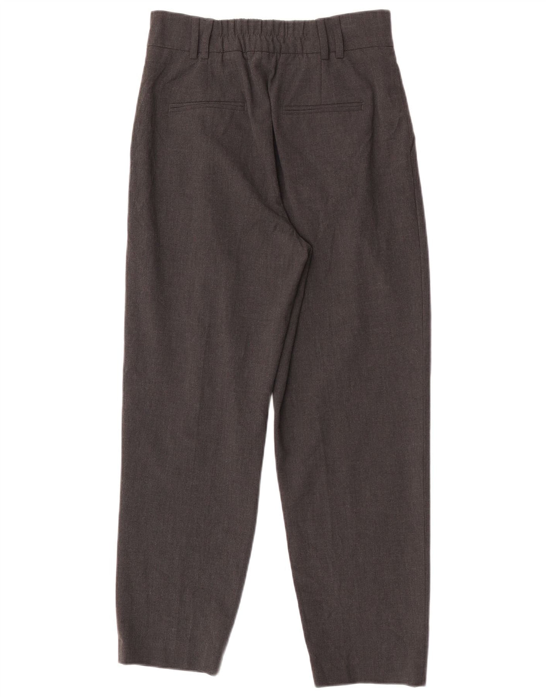 Zara Pantalon de costume à chevilles pour femme EU 36 XS W26 L26 Gris Polyester