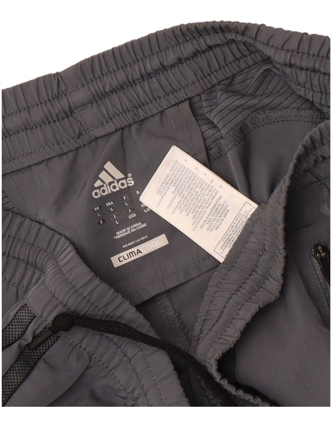 Adidas Short de sport Climacool pour homme, grand, gris, color block, polyester