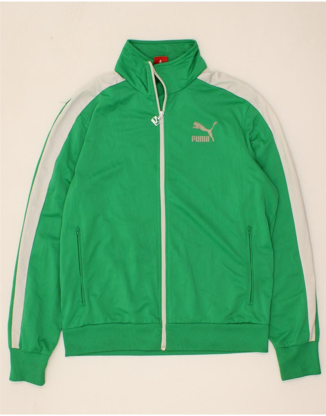 PUMA Veste de survêtement pour homme Large Vert Polyester