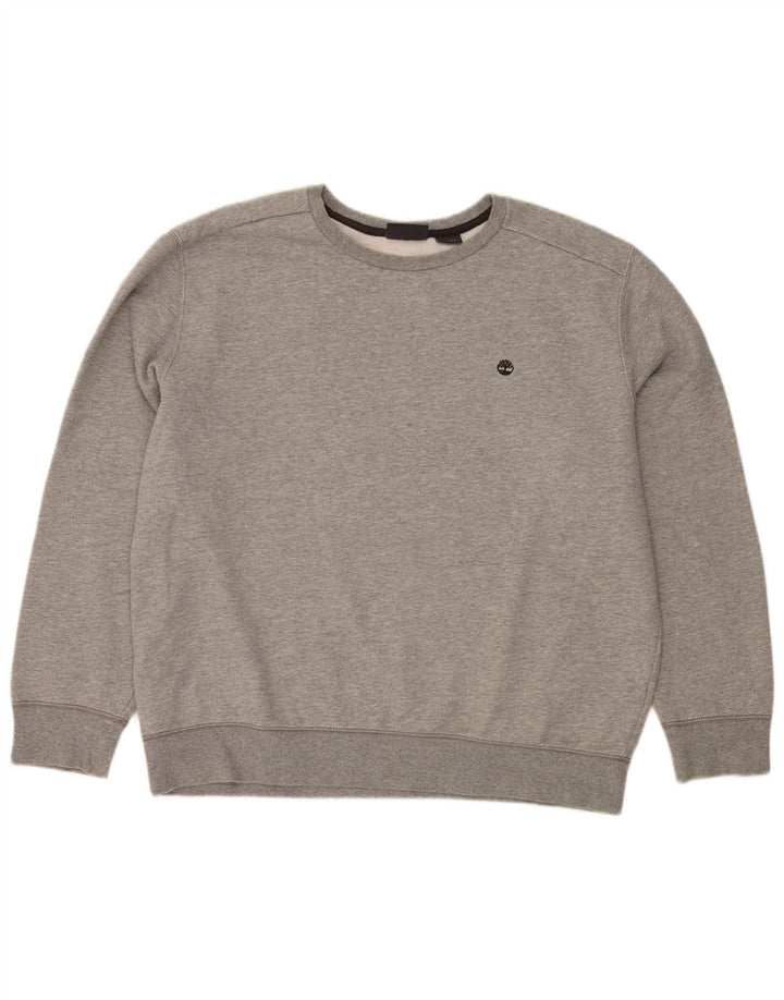 Timberland Sweat-shirt pour homme en coton moucheté gris 2XL