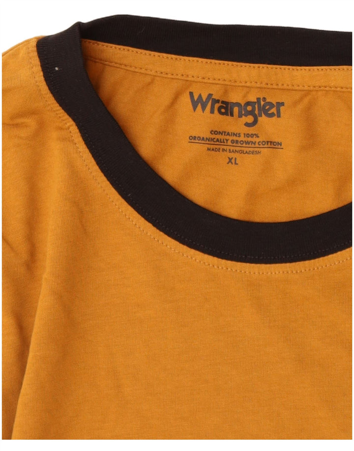 WRANGLER T-Shirt Homme Top XL Marron Coton