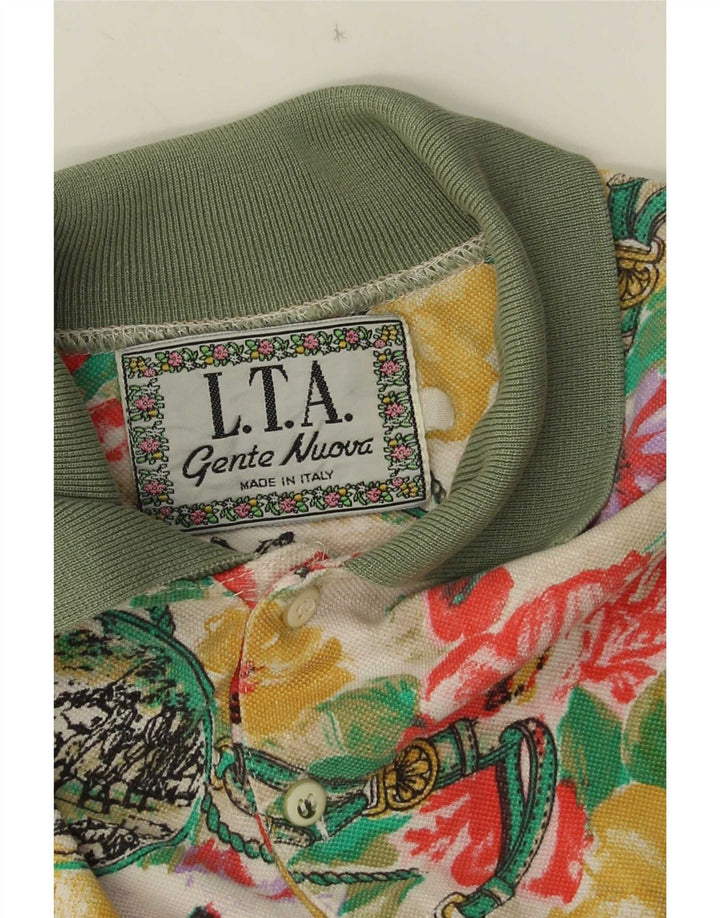 Polo Homme Vintage Grand Floral Multicolore