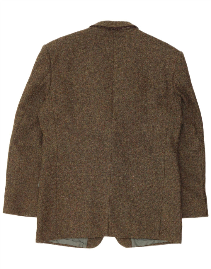VINTAGE Veste Blazer 2 Boutons Homme UK 38 Kaki Moyen Moucheté