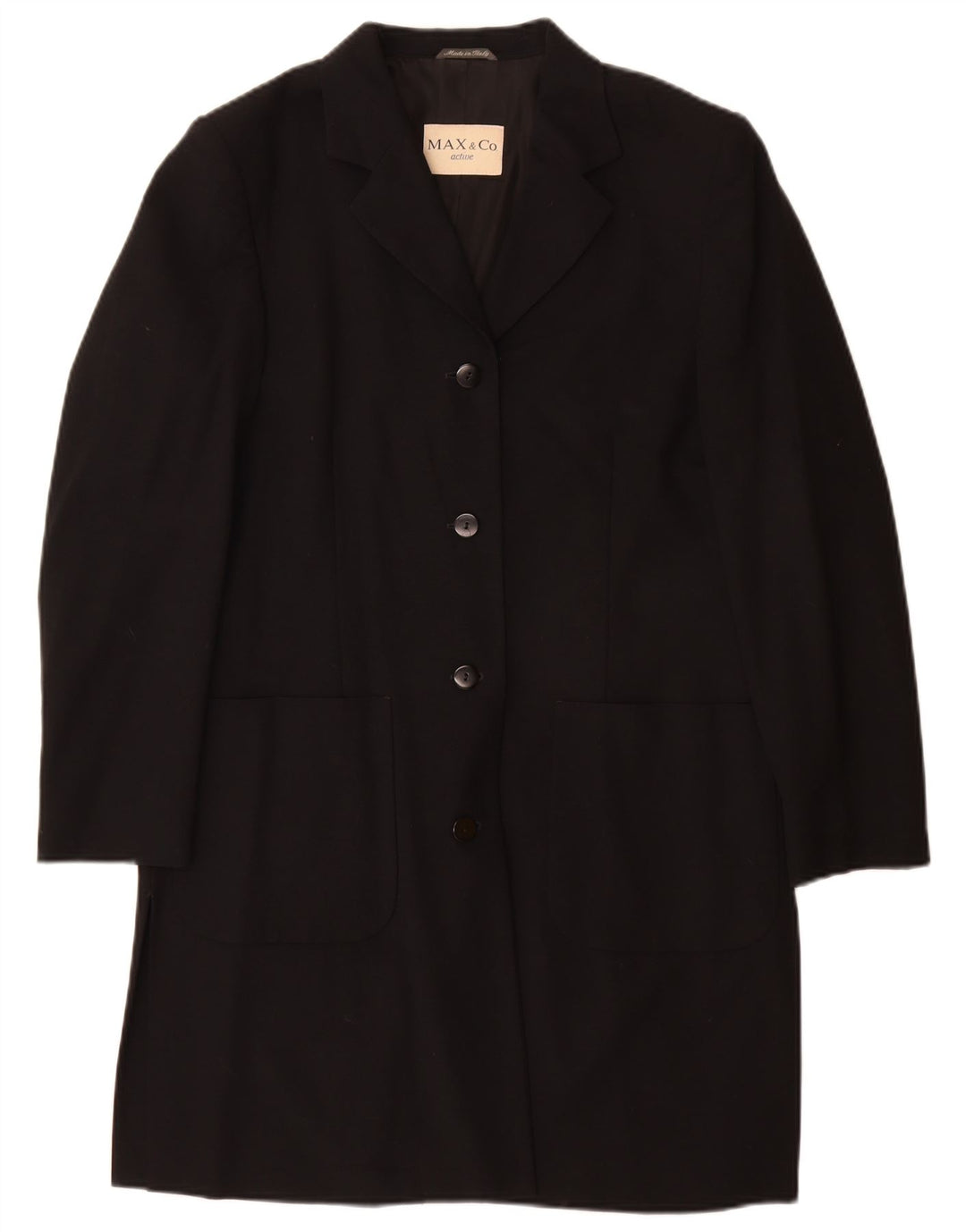 Max & Co. Manteau pour femme UK 12 Laine noire moyenne