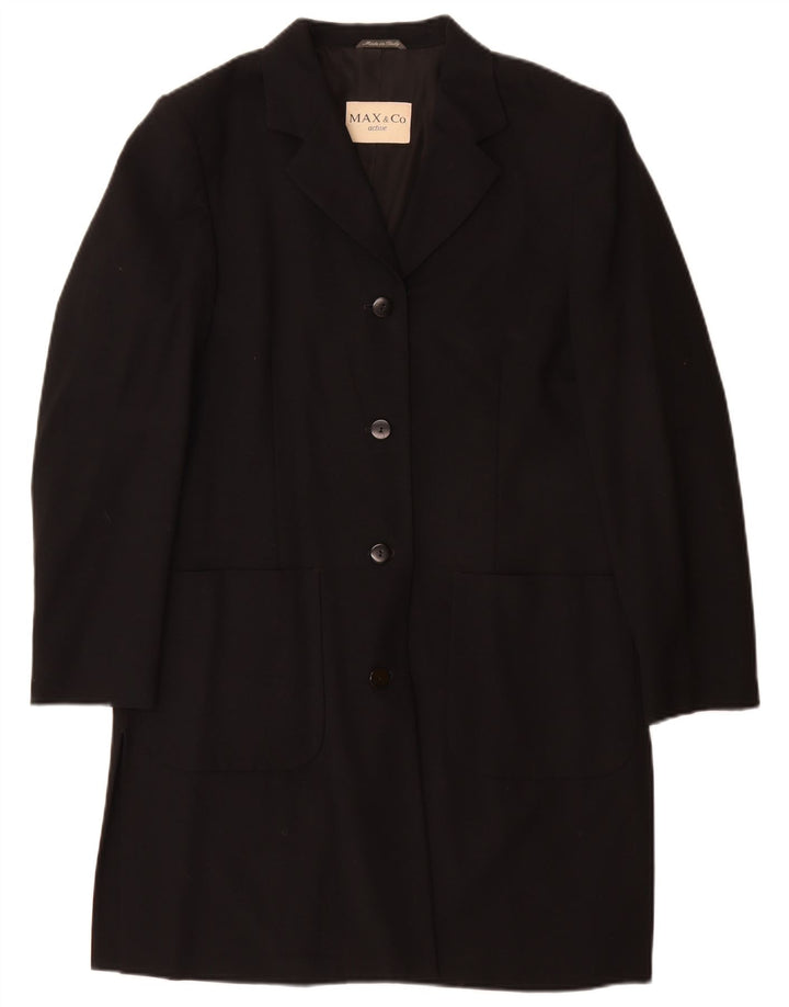 Max & Co. Manteau pour femme UK 12 Laine noire moyenne