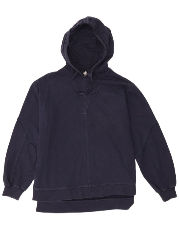 Sweaty Betty Pull à capuche surdimensionné pour femme UK 10 Petit coton bleu marine
