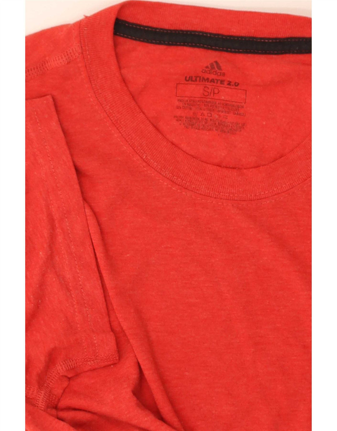 Adidas T-shirt régulier à manches courtes pour hommes Petit rouge Polyester