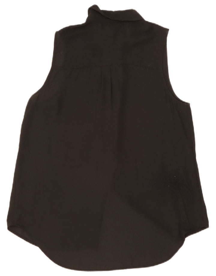 Mossimo Robe chemise sans manches pour femme UK 16 Large Noir Polyester