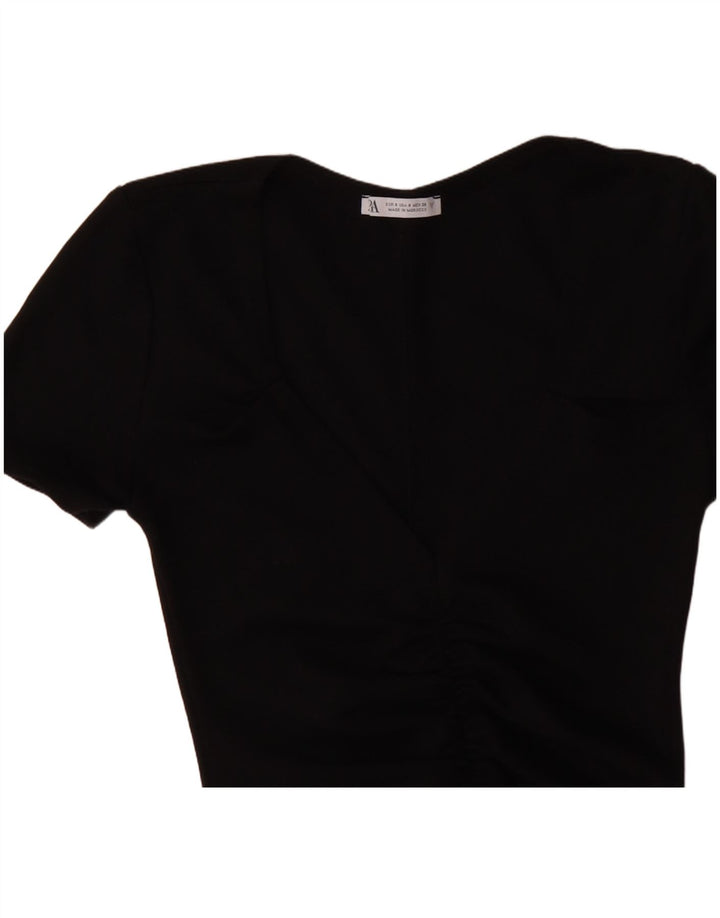 ZARA Robe moulante pour femme UK 8 Small Noir