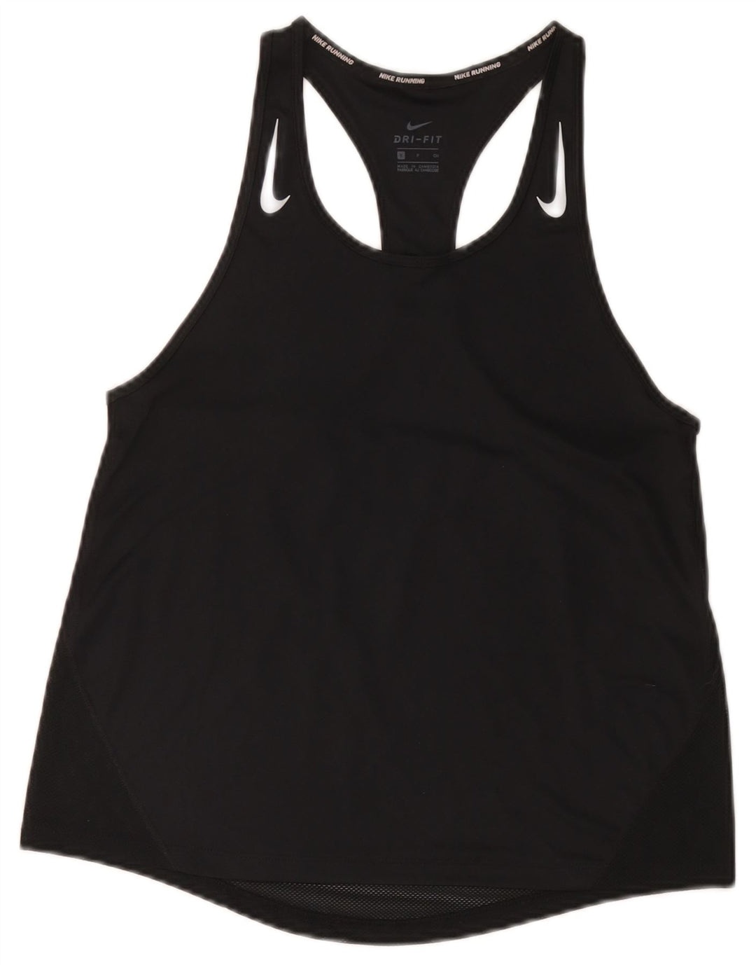 Nike Femme Dri Fit Débardeur UK 10 Petit Noir Polyester