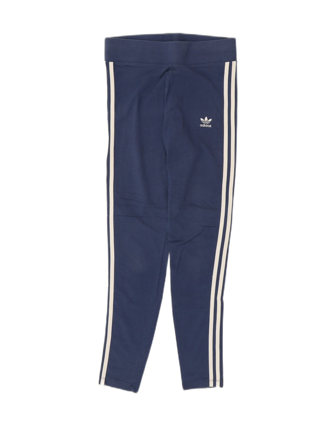 ADIDAS Leggings Femme UK 12 Coton Bleu Marine Moyen