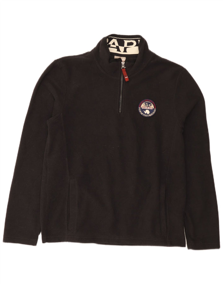 Napapijri Pull polaire à col zippé pour homme Noir moyen Polyester