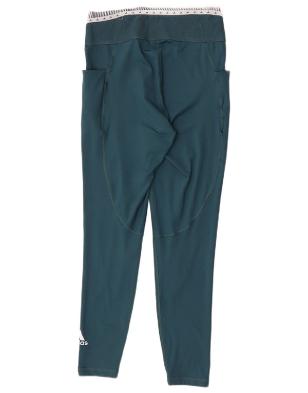 Adidas Leggings graphiques pour femme UK 12/14 Polyester color block vert moyen