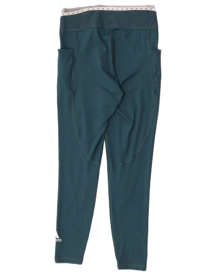 Adidas Leggings graphiques pour femme UK 12/14 Polyester color block vert moyen