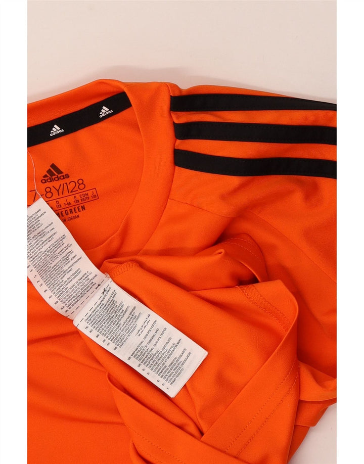 Adidas Garçon Aeroready T-Shirt Top 7-8 ans Orange Polyester