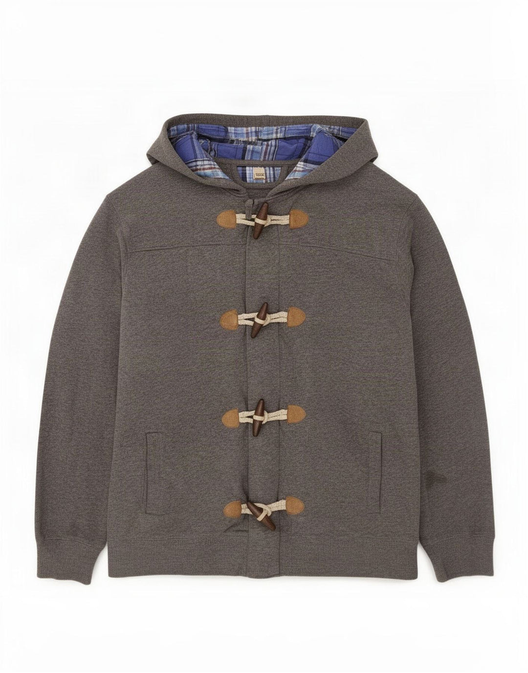 Massimo Dutti Pull à capuche zippé pour homme, grand gris