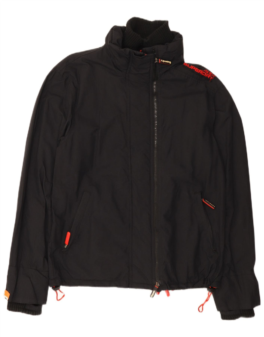 Superdry Veste coupe-vent graphique Windcheater pour femme UK 16 Large Noir