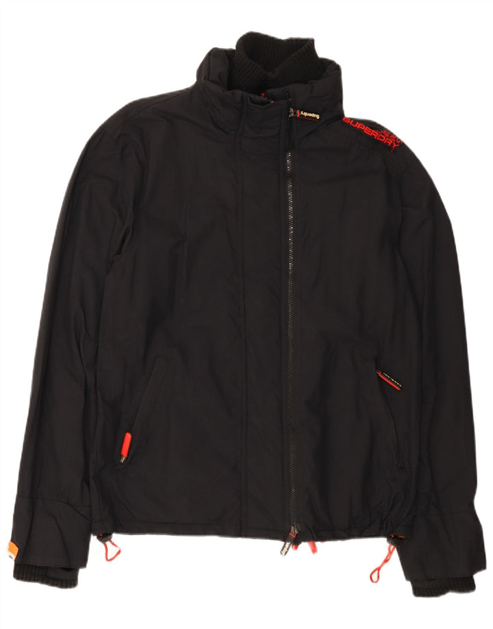 Superdry Veste coupe-vent graphique Windcheater pour femme UK 16 Large Noir